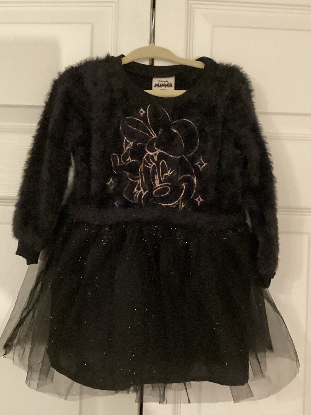 Disney Black Minnie Mouse Sparkle Tulle Dress Size 2T EUC ADORABLE